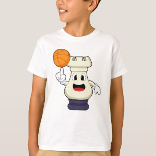 Chess piece Rook at Basketball Sports T-Shirt
