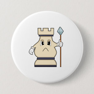 Chess piece Rook at Chess.PNG 7.5 Cm Round Badge
