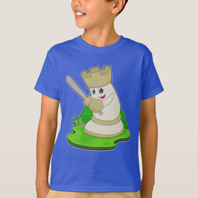 Chess piece Rook Chess T-Shirt (Front)