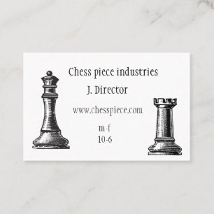 Chess piece themed business card