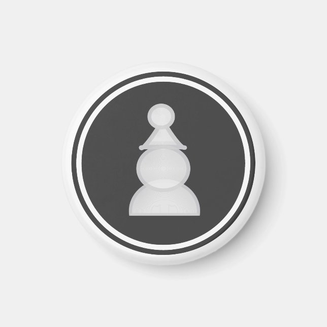 Chess Piece White Pawn Magnet (Front)