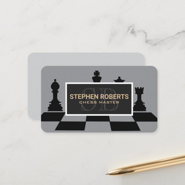 Chess Pieces | Board Games Appointment Card (Front/Back In Situ)