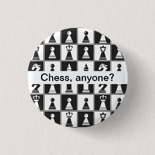 Chess Pieces Design Button