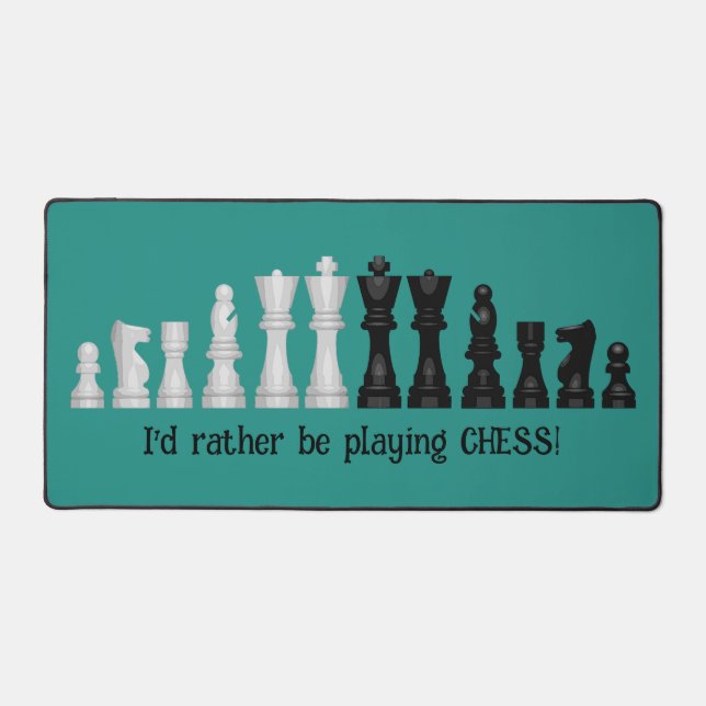 Chess Pieces Design Desk Mat (Front)