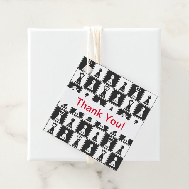 Chess Pieces Design Favour Tags (In Situ)