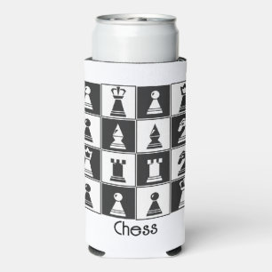 Chess Pieces Design Seltzer Can Cooler
