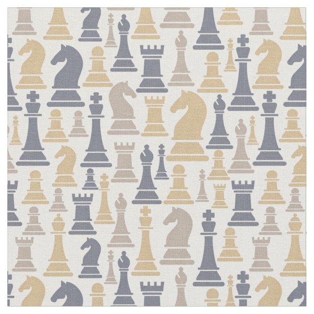 Chess Pieces Fabric (Close Up)