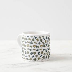Chess Pieces in Circles Expresso Mug