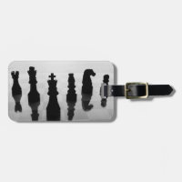 Chess pieces on chess board in black and white