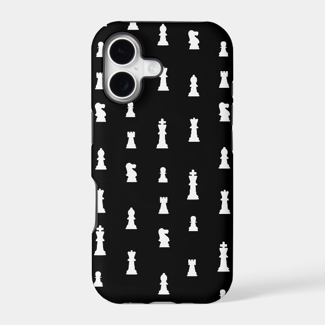 Chess pieces pattern - black and white (Back)