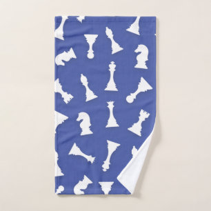 Chess Pieces Pattern - Seamless - Chess Gamers Hand Towel