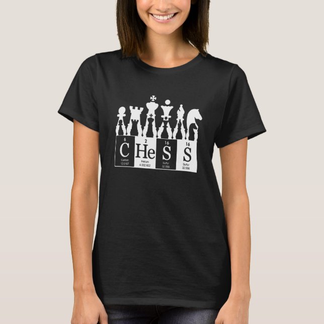 Chess Pieces Periodic Table Elements  For Smart Pe T-Shirt (Front)