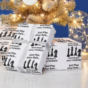Chess Pieces Player Birthday Wrapping Paper