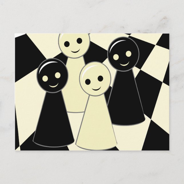Chess pieces postcard (Front)
