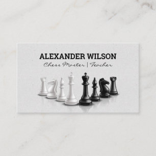 Chess Pieces Reflected Business Card