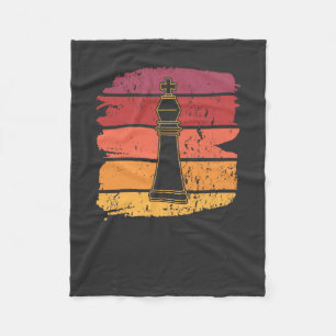 Chess Pieces Retro Fleece Blanket