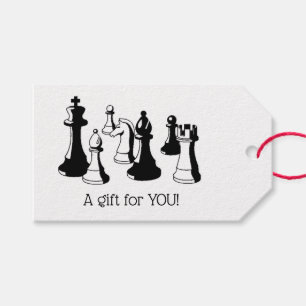 Chess Pieces Vintage Art #2 Gift Tags