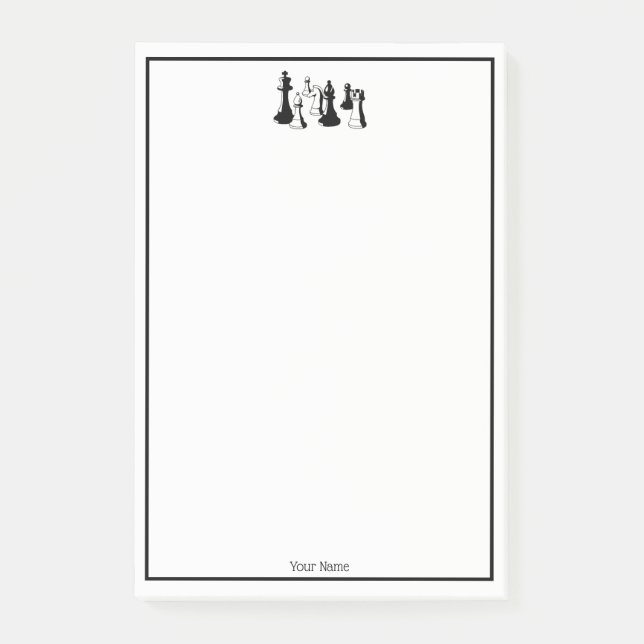 Chess Pieces Vintage Art #2 Post-it Notes (Front)