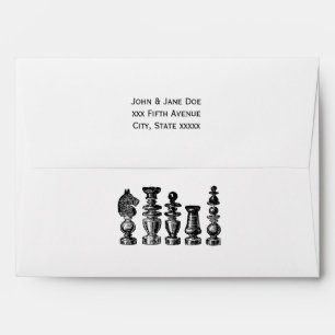Chess Pieces Vintage Art Envelopes