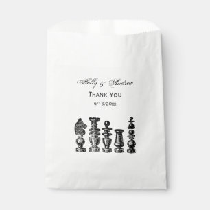 Chess Pieces Vintage Art Favour Bags
