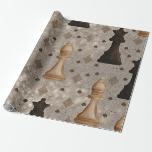 Chess Pieces Wrapping Paper