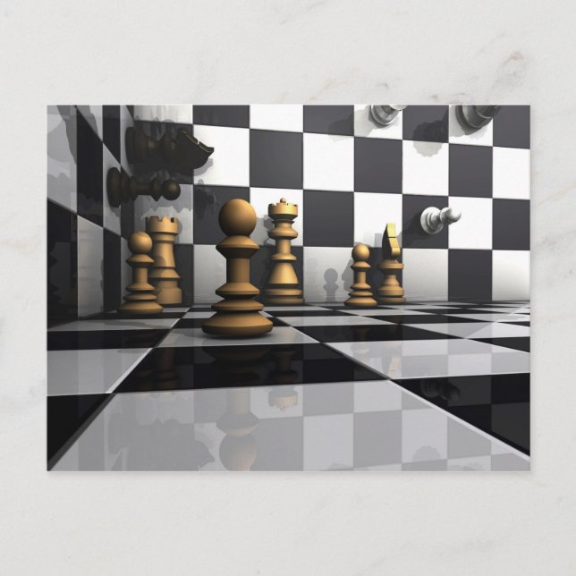 Chess Play King Postcard (Front)