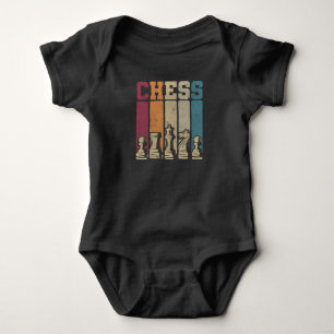 Chess Player Checkmate Vintage Chess Pieces Baby Bodysuit
