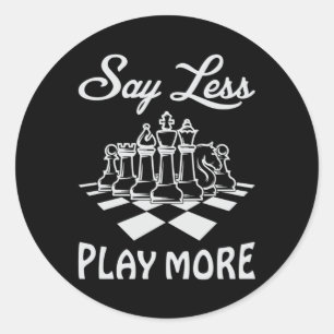 Chess Player Chess Board Checkmate Board Game Gift Classic Round Sticker