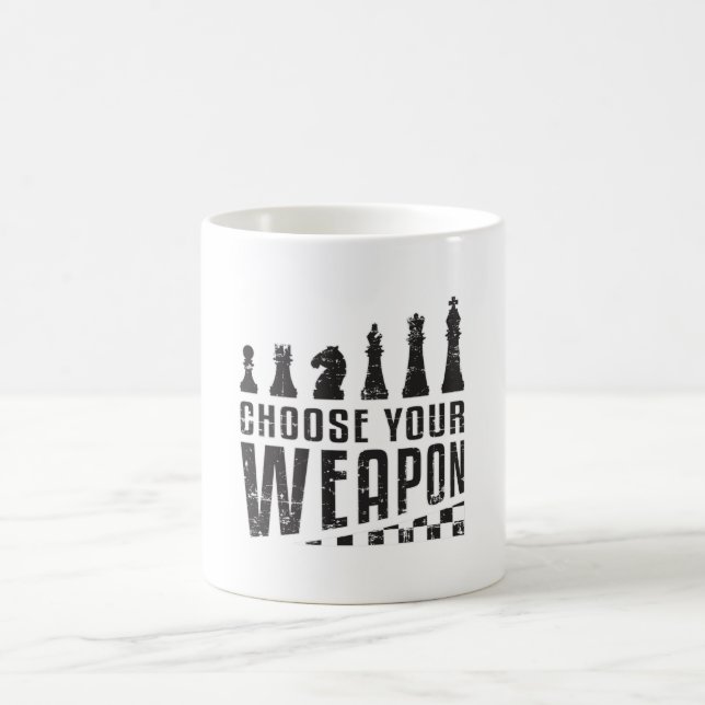 Chess Player Chess Board Checkmate Board Game Gift Coffee Mug (Center)