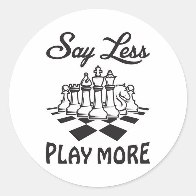 Chess Player Chess Board Checkmate Board Gift Idea Classic Round Sticker (Front)