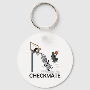 Chess Player Chessboxing And Sketll Lover Checkmat Key Ring
