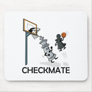 Chess Player Chessboxing And Sketll Lover Checkmat Mouse Mat