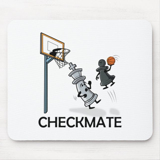 Chess Player Chessboxing And Sketll Lover Checkmat Mouse Mat (Front)