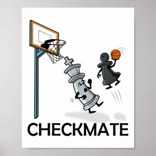 Chess Player Chessboxing And Sketll Lover Checkmat Poster