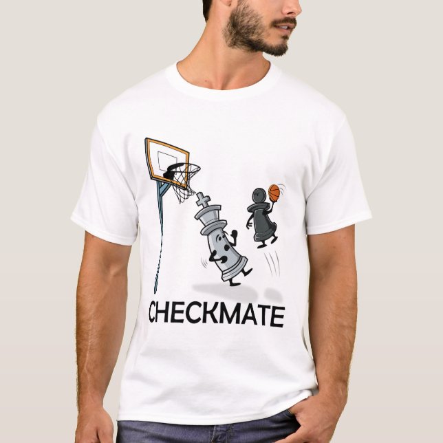 Chess Player Chessboxing And Sketll Lover Checkmat T-Shirt (Front)