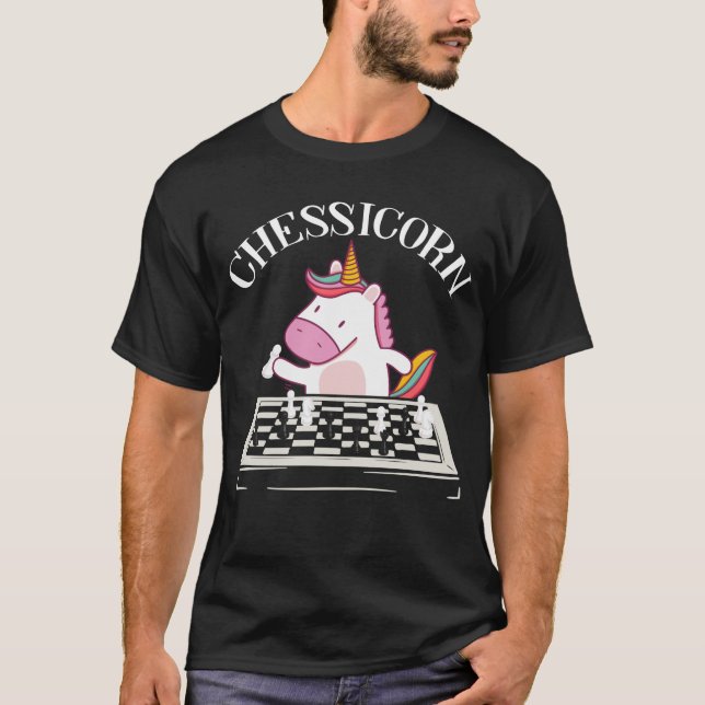 Chess Player Chessicorn Club Team T-Shirt (Front)