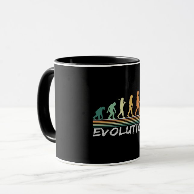 Chess player Evolution Retro Funny Gift for Man Mug (Front Left)