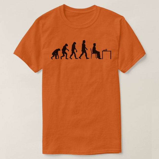 Chess Player Evolution T-Shirt (Design Front)