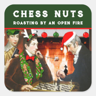 Chess Player Funny Holiday Gift Square Sticker