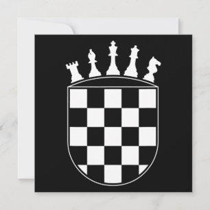 Chess Player Gifts for Croats Croatian Flag Chess Invitation