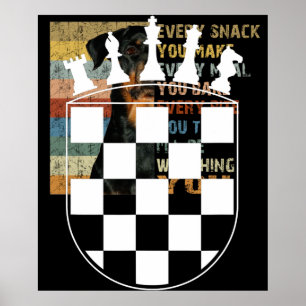 Chess Player Gifts for Croats Croatian Flag Chess Poster
