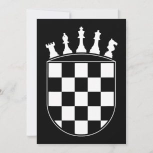 Chess Player Gifts for Croats  Croatian Flag Chess Thank You Card