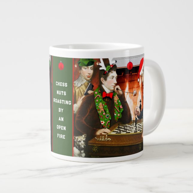 Chess Player Holiday Gift Giant Coffee Mug (Front Right)