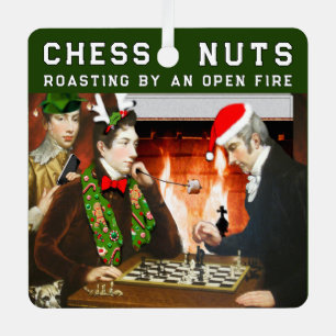 Chess Player Holiday Gift Metal Tree Decoration