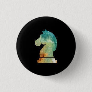 Chess Player Horse Knight Chess Lover Gift 3 Cm Round Badge