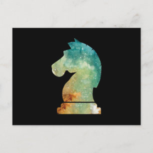 Chess Player Horse Knight Chess Lover Gift Announcement Postcard