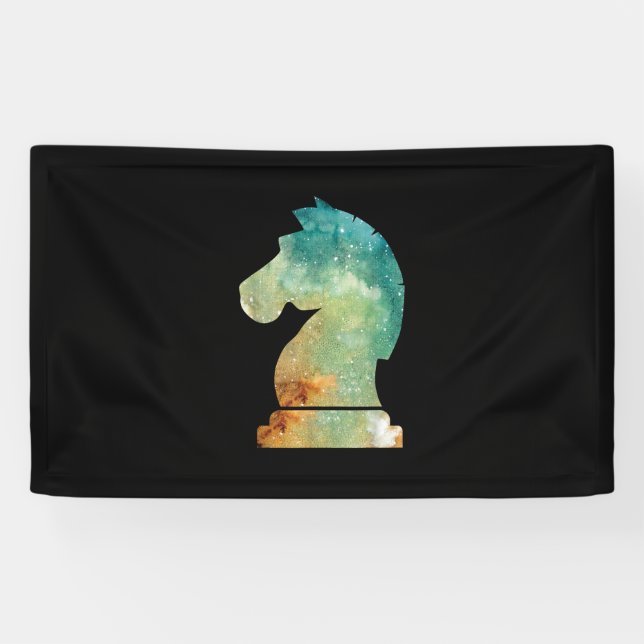 Chess Player Horse Knight Chess Lover Gift Banner (Horizontal)