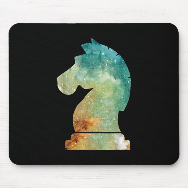 Chess Player Horse Knight Chess Lover Gift Mouse Mat (Front)