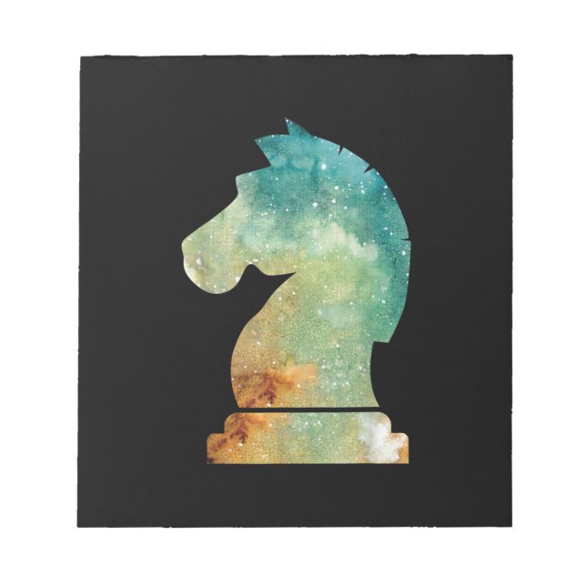 Chess Player Horse Knight Chess Lover Gift Notepad (Front)