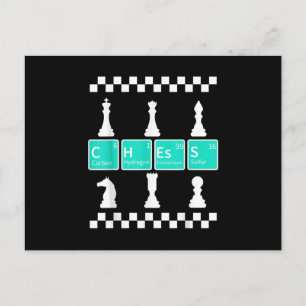 Chess Player Lover Periodic Table Funny Gift Men Announcement Postcard